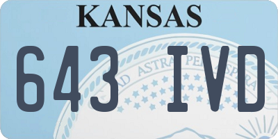 KS license plate 643IVD