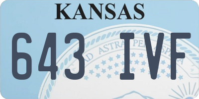 KS license plate 643IVF