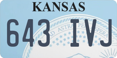 KS license plate 643IVJ