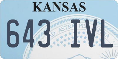 KS license plate 643IVL