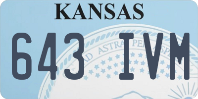 KS license plate 643IVM