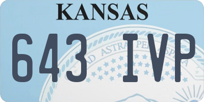 KS license plate 643IVP