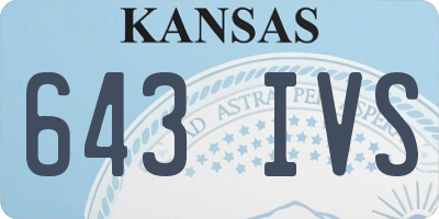 KS license plate 643IVS