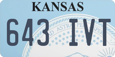 KS license plate 643IVT