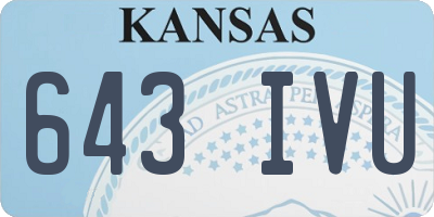 KS license plate 643IVU