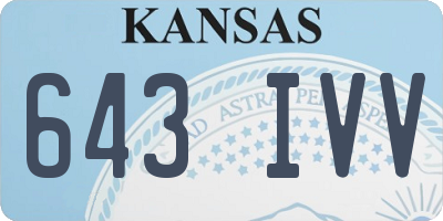 KS license plate 643IVV