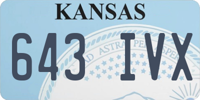 KS license plate 643IVX