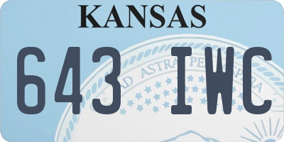 KS license plate 643IWC