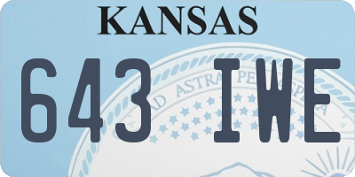 KS license plate 643IWE