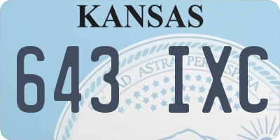 KS license plate 643IXC