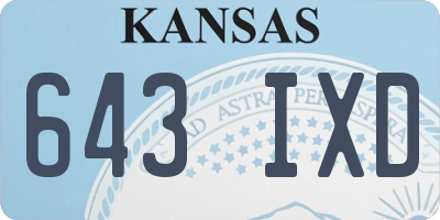 KS license plate 643IXD