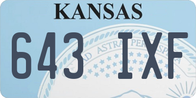 KS license plate 643IXF