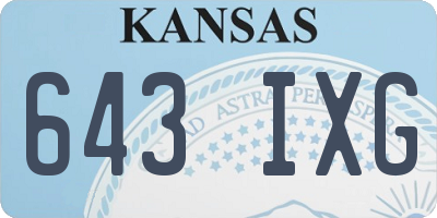 KS license plate 643IXG