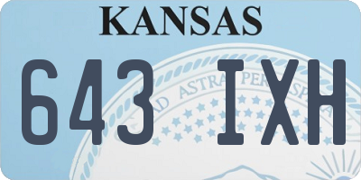 KS license plate 643IXH