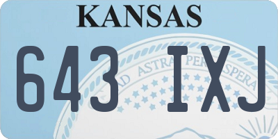 KS license plate 643IXJ