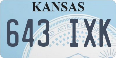 KS license plate 643IXK