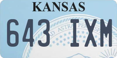 KS license plate 643IXM