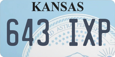 KS license plate 643IXP