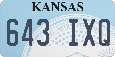 KS license plate 643IXQ