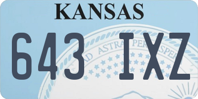 KS license plate 643IXZ