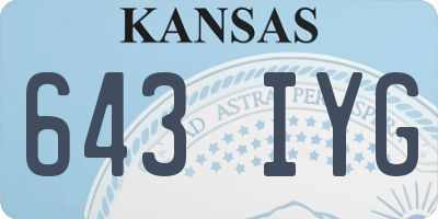 KS license plate 643IYG