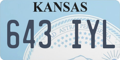 KS license plate 643IYL