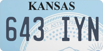 KS license plate 643IYN