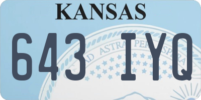 KS license plate 643IYQ
