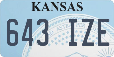 KS license plate 643IZE