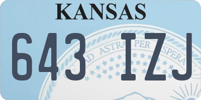 KS license plate 643IZJ