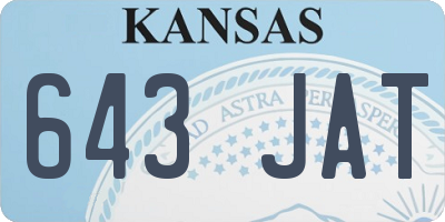 KS license plate 643JAT
