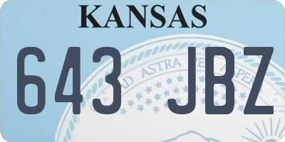KS license plate 643JBZ