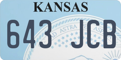 KS license plate 643JCB