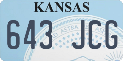 KS license plate 643JCG