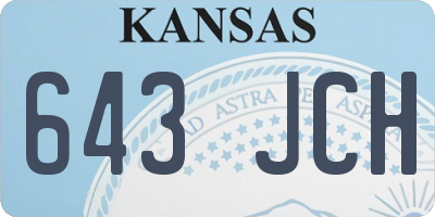 KS license plate 643JCH