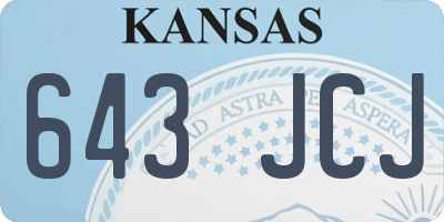 KS license plate 643JCJ