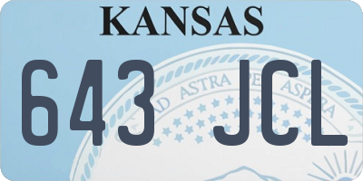KS license plate 643JCL