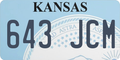 KS license plate 643JCM