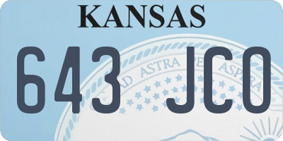 KS license plate 643JCO