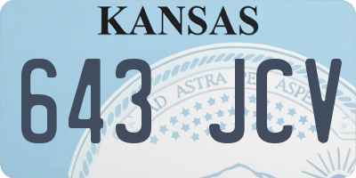 KS license plate 643JCV