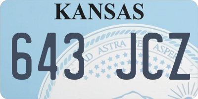 KS license plate 643JCZ