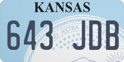 KS license plate 643JDB