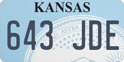KS license plate 643JDE