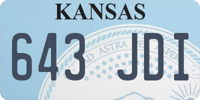 KS license plate 643JDI