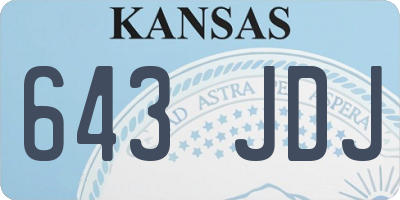 KS license plate 643JDJ