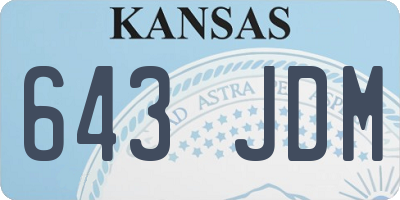 KS license plate 643JDM