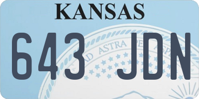 KS license plate 643JDN