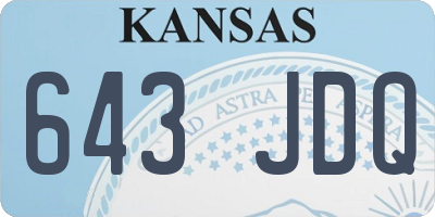 KS license plate 643JDQ