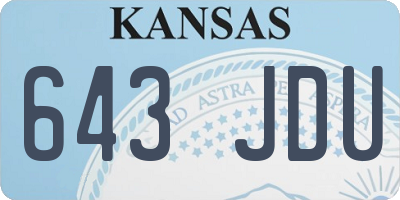 KS license plate 643JDU