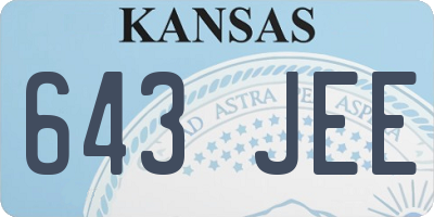 KS license plate 643JEE